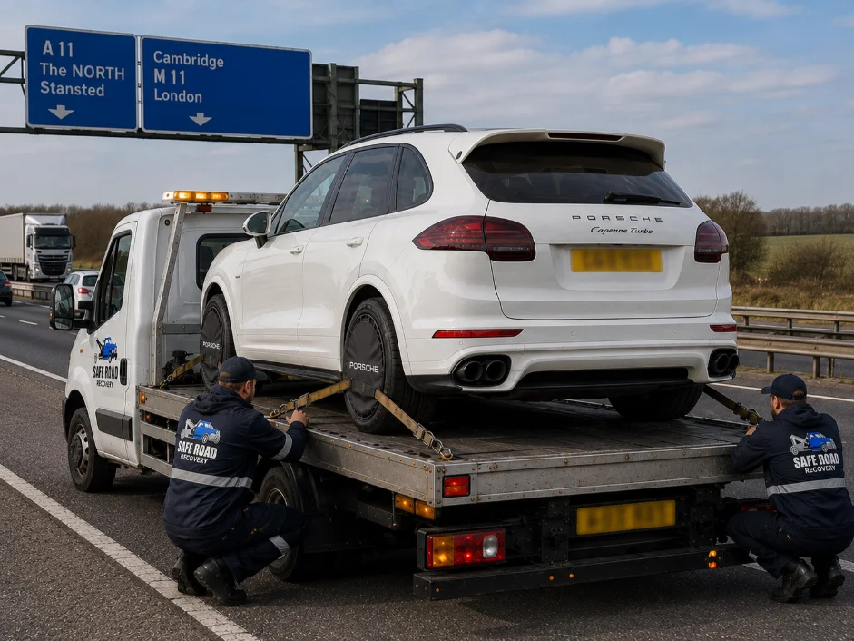 Porsche Cayenne Luxury Car Recovery M11 Cambridge, UK