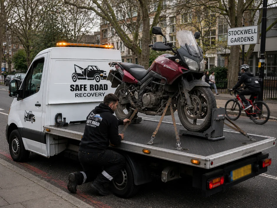 Suzuki V Strom Motorcycle Recovery Stockwell
