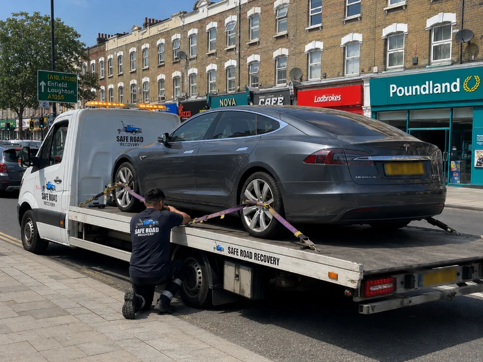 Tesla Model S Vehicle Transport Fore Street Edmonton