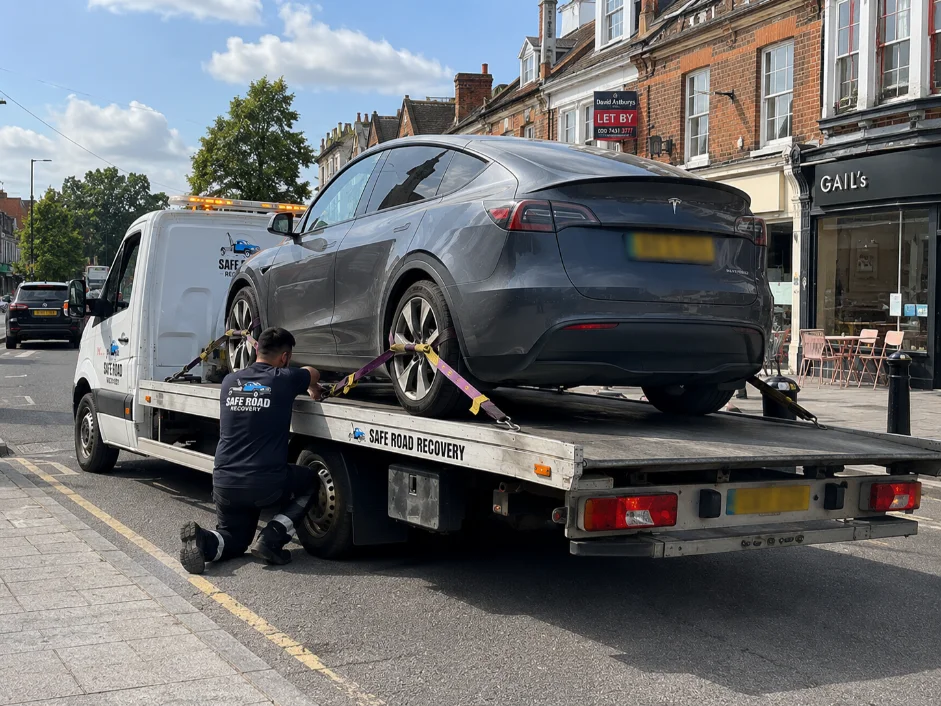 Tesla Model Y Vehicle Transport in Finchley, England