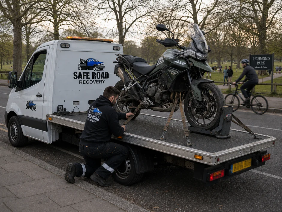 Triumph Motorcycle Recovery In Roehampton, UK