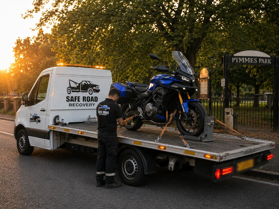 Yamaha tracer 9 GT Motorbike transport Pymmes park Edmonton