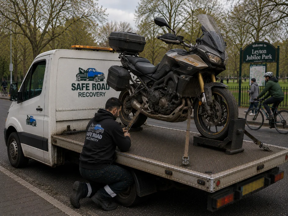 Yamaha Tracer Motorcycle Recovery in Leyton near Jubilee Park