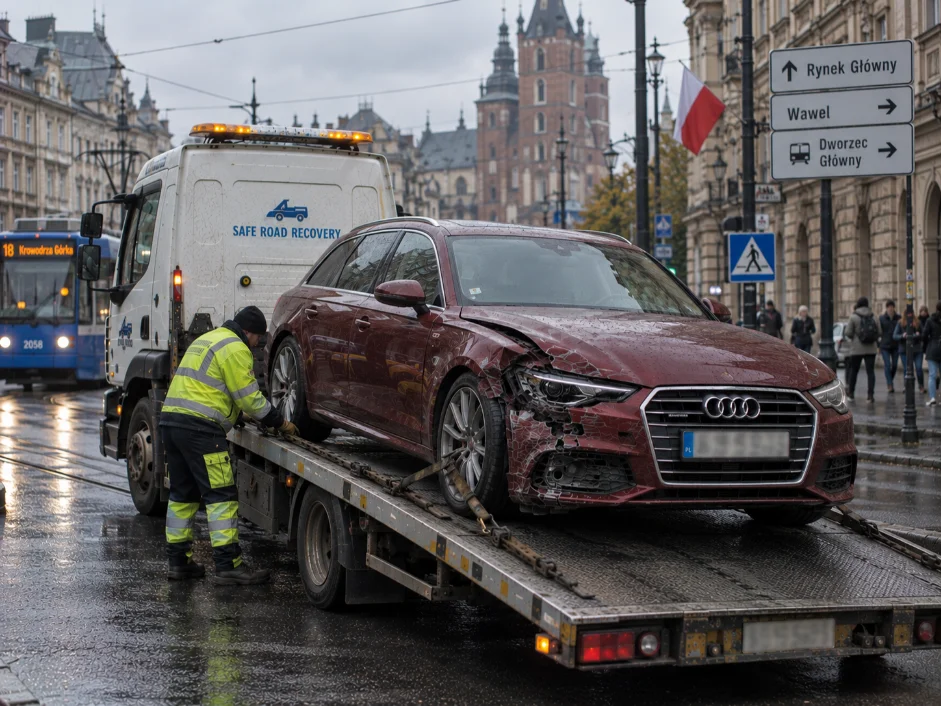 Audi A6 Accident Recovery Krakow Poland To UK