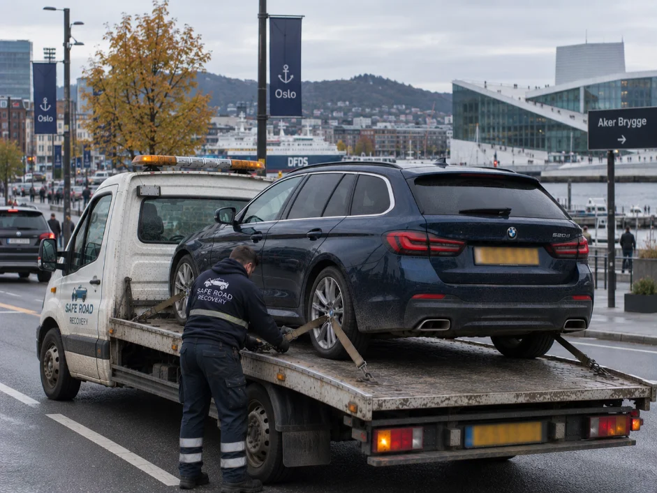 BMW 5 series Touring Vehicle Transport Oslo Norway to UK