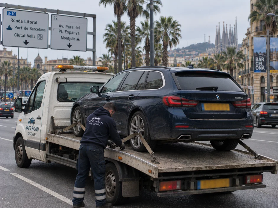 BMW 5 Series Vehicle Transport from Barcelona Spain to United Kingdom