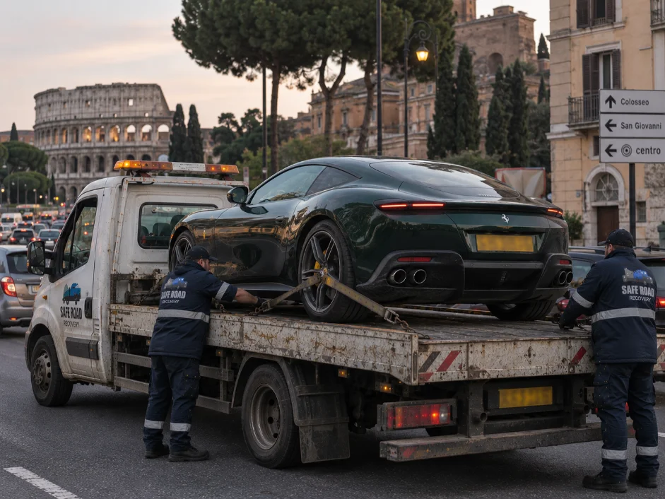 Ferrari Roma Luxury Car Recovery from Rome, Italy to United Kingdom