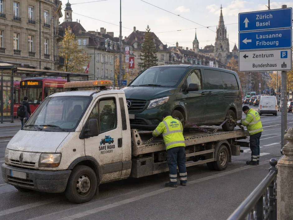 Mercedes Vito Van Recovery Bern Switzerland to UK