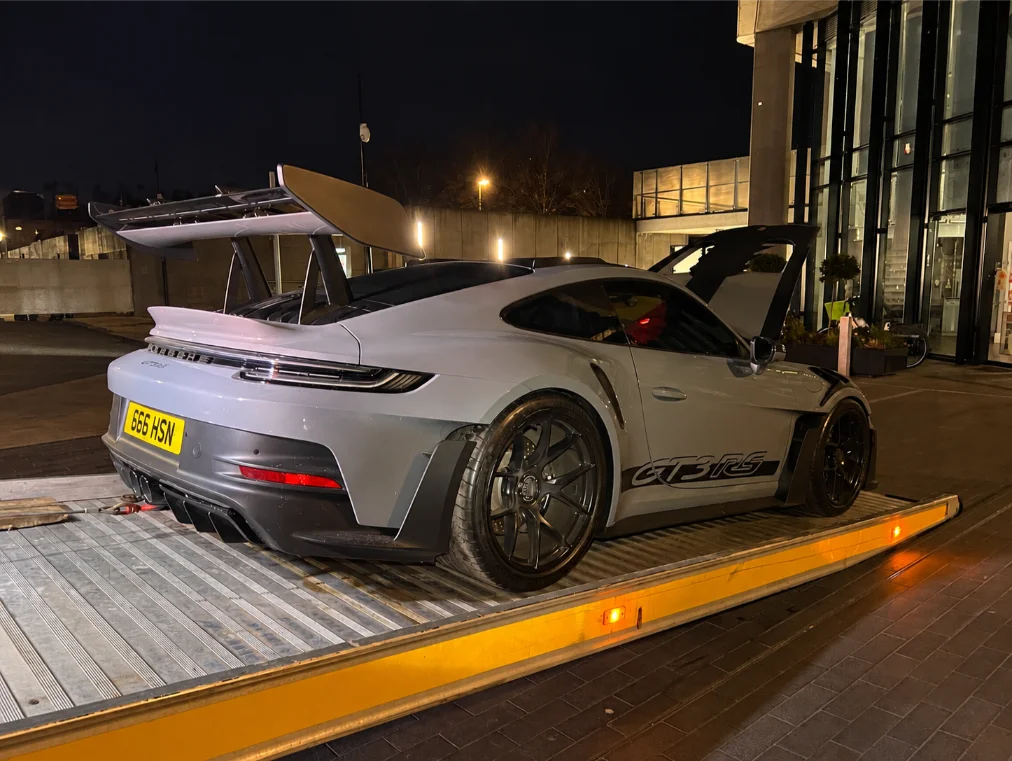 Porsche GT3 RS Nighttime Transport Scene